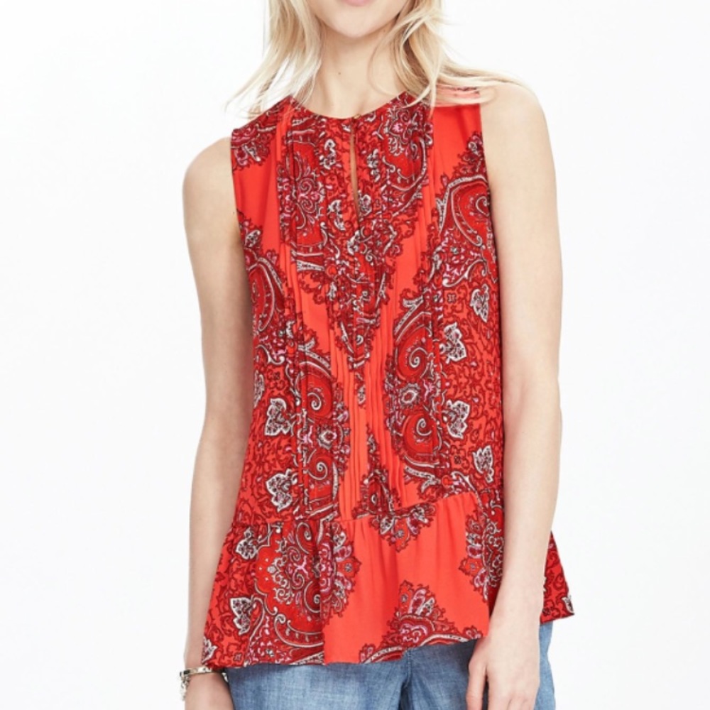 banana republic paisley tank